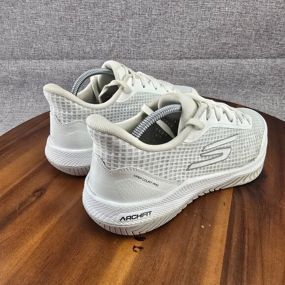 Skechers Mens Arch Fit Sneaker US 9 EUR‎ 42.5 White Textile Upper Shoes - Picture 9 of 14